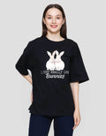 Nevada Oversize Comb Bunnies Kaos Lengan Pendek Wanita