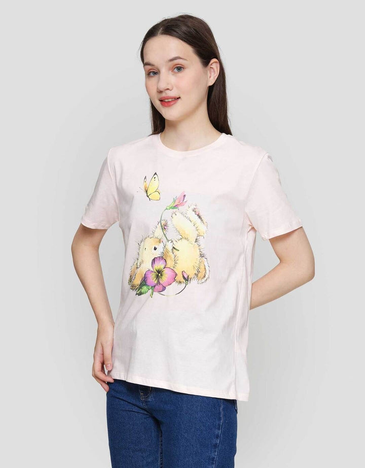 Nevada Comb Rabbit Kaos Lengan Pendek Wanita