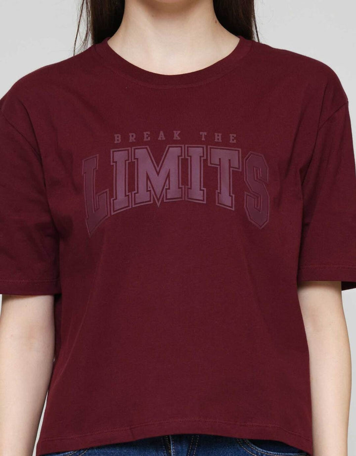 Nevada Solid Boxy Comb Limits Kaos Lengan Pendek Wanita