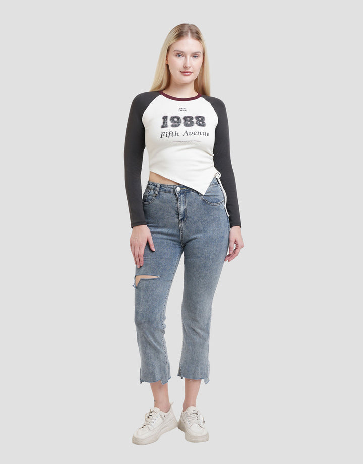 Nevada Spandex New York 1988 Kaos Wanita