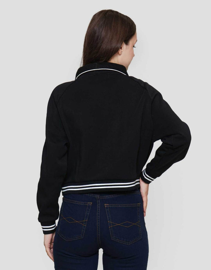 Nevada Boxy Fleece W/ Piping Jaket Wanita