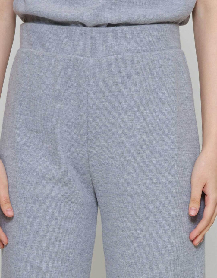 Nevada Sueding Knit Wide Leg Celana Panjang Wanita