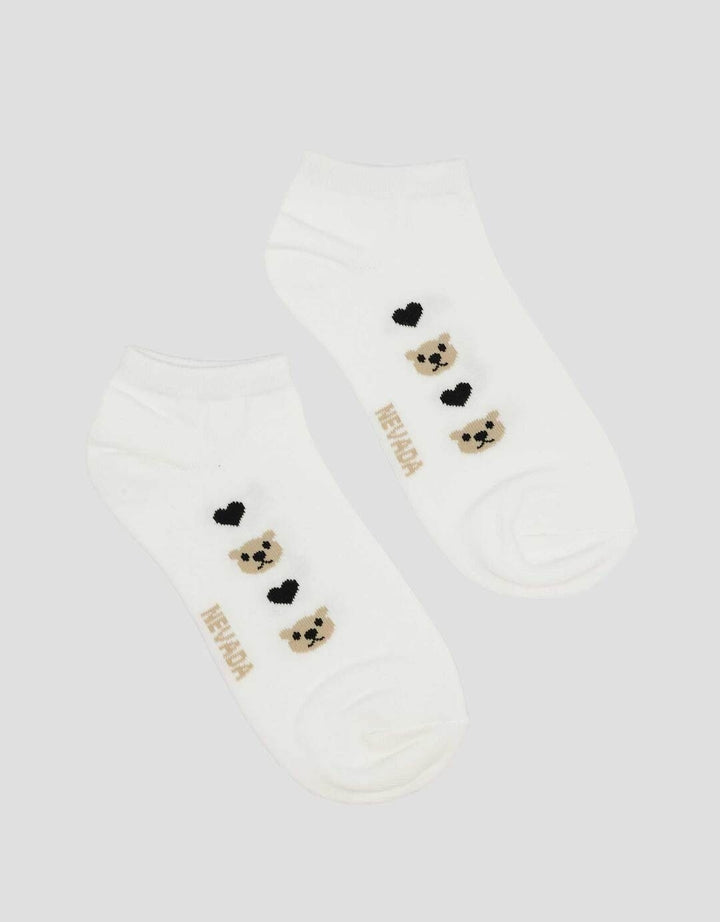 Nevada Ankle Bear Love Kaus Kaki Wanita