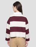 Nevada Crop French Stripe Sweater Wanita