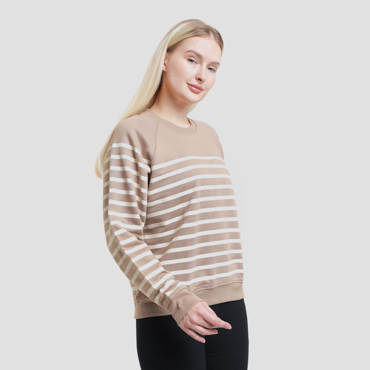 Nevada Raglan French Stripe Sweater Wanita