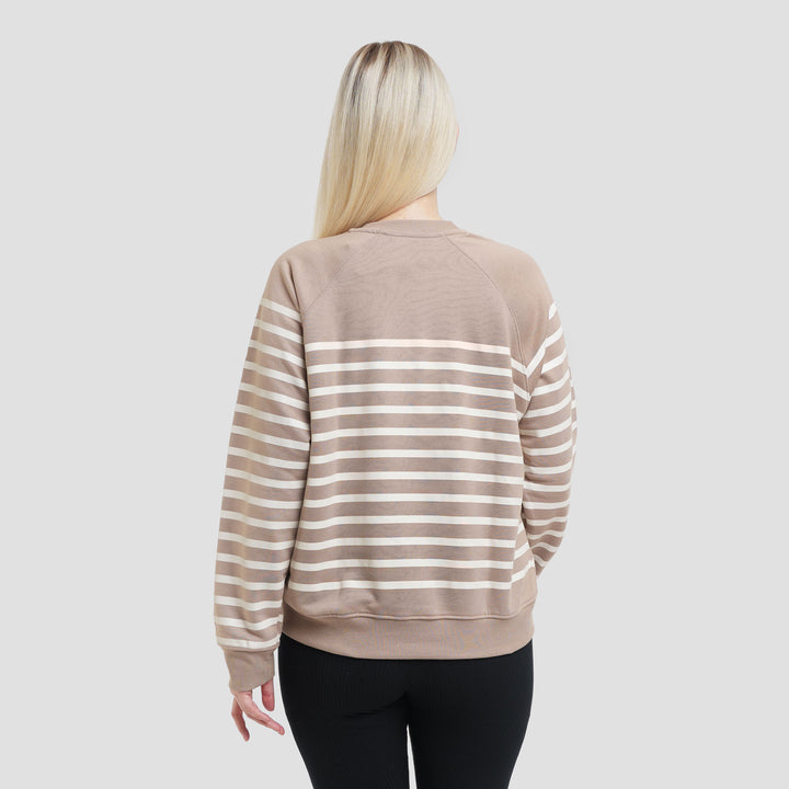Nevada Raglan French Stripe Sweater Wanita