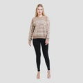 Nevada Raglan French Stripe Sweater Wanita