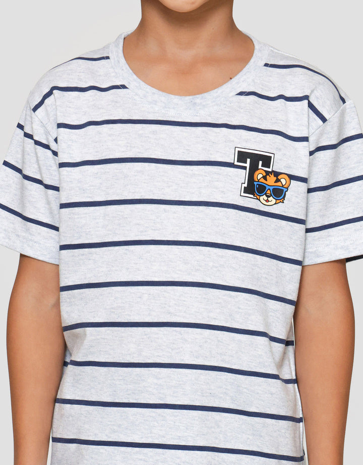 Little M Stripe T Tiger Pakaian Setelan Anak Laki-laki
