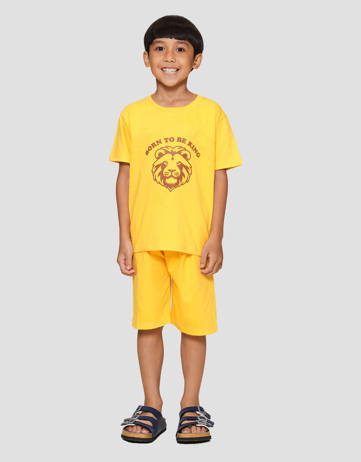 Little M Born To Be King Lion Pakaian Setelan Anak Laki-laki