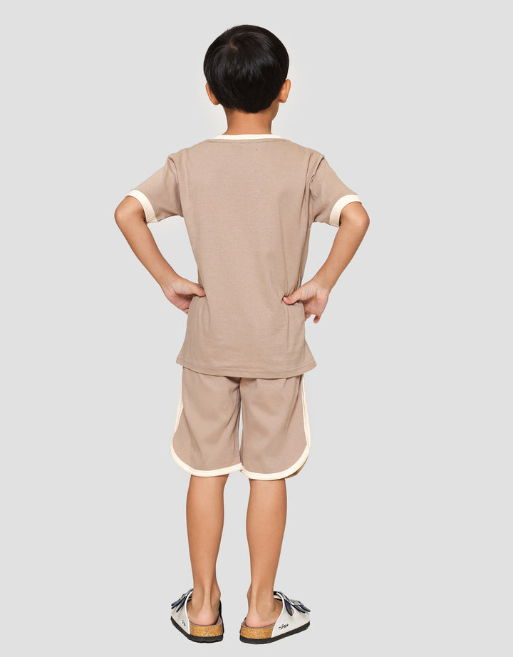 Little M List Lgn Cln Bear Pakaian Setelan Anak Laki-laki