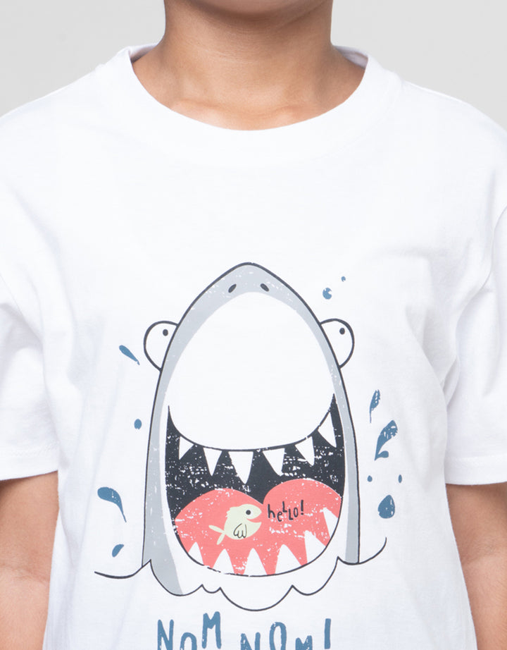 Little M Shark Nom Nom Setelan Anak Laki-laki
