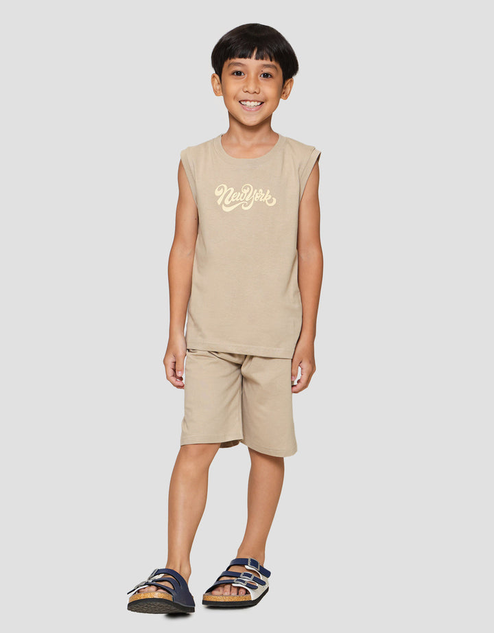 Little M Singlet New York Pakaian Setelan Anak Laki-laki