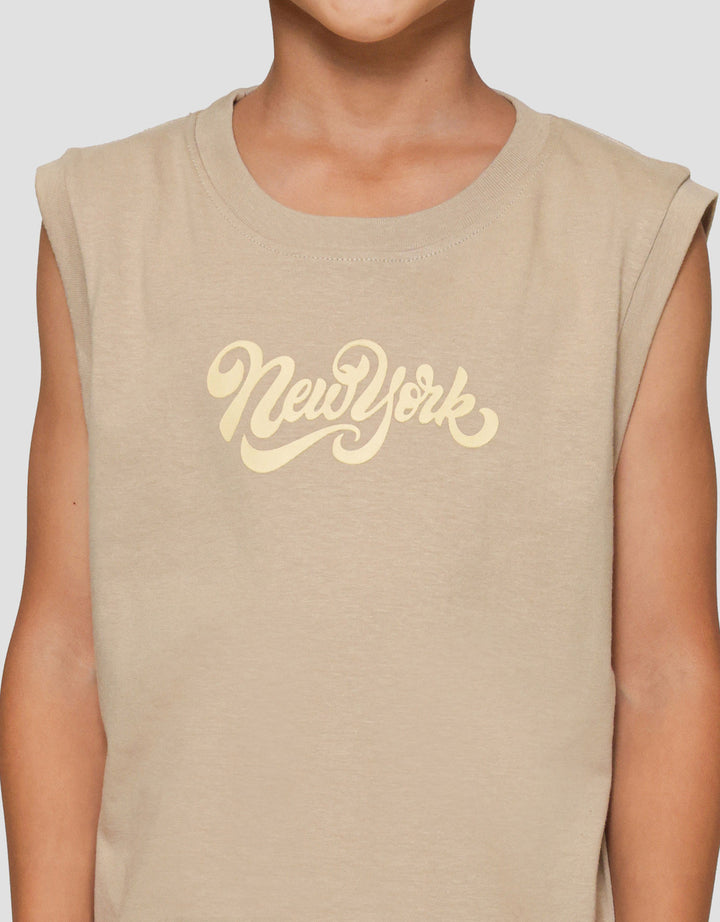 Little M Singlet New York Pakaian Setelan Anak Laki-laki