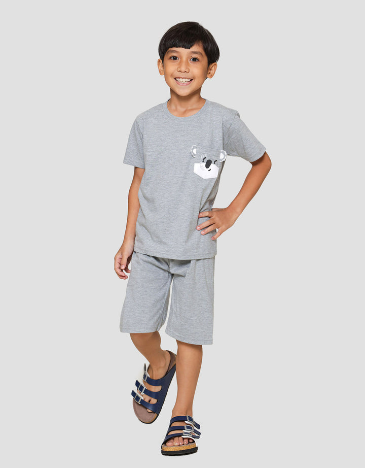 Little M Pls Ktg Aplikasi Kuping Koala Pakaian Setelan Anak Laki-laki