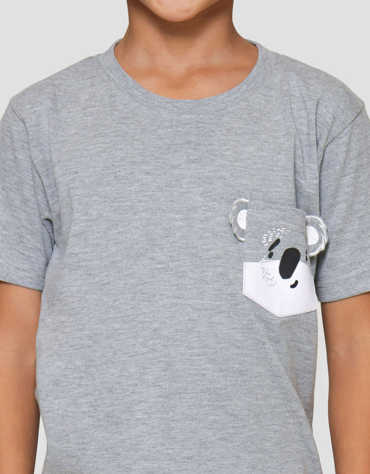 Little M Pls Ktg Aplikasi Kuping Koala Pakaian Setelan Anak Laki-laki