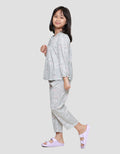 Little M Sleepwear Girls Fullprint Love Baju Piyama Anak Perempuan