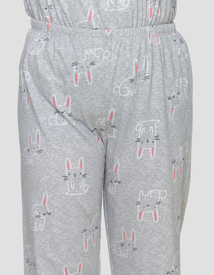 Little M Sleepwear Girls Fullprint Love Baju Piyama Anak Perempuan