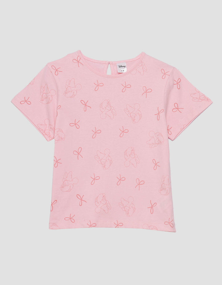 Disney Minnie Ribbon Kaos Anak Perempuan