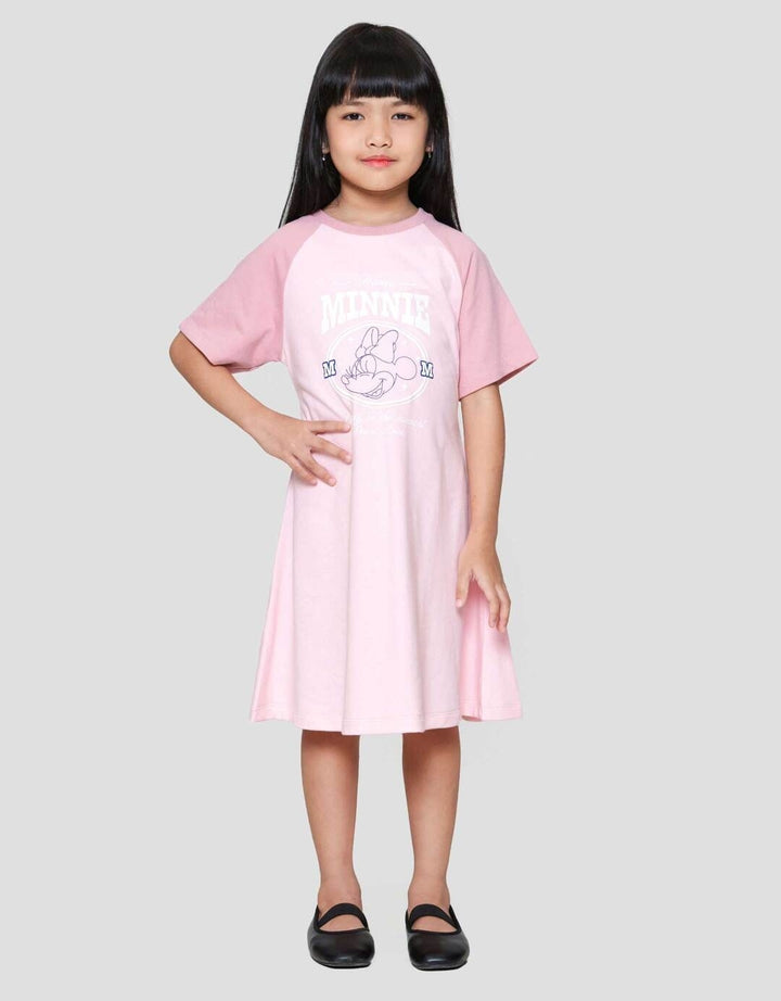 Disney Minnie Raglan Dress Anak Perempuan