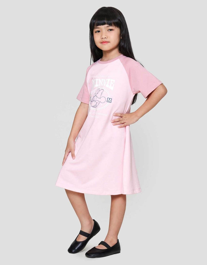 Disney Minnie Raglan Dress Anak Perempuan