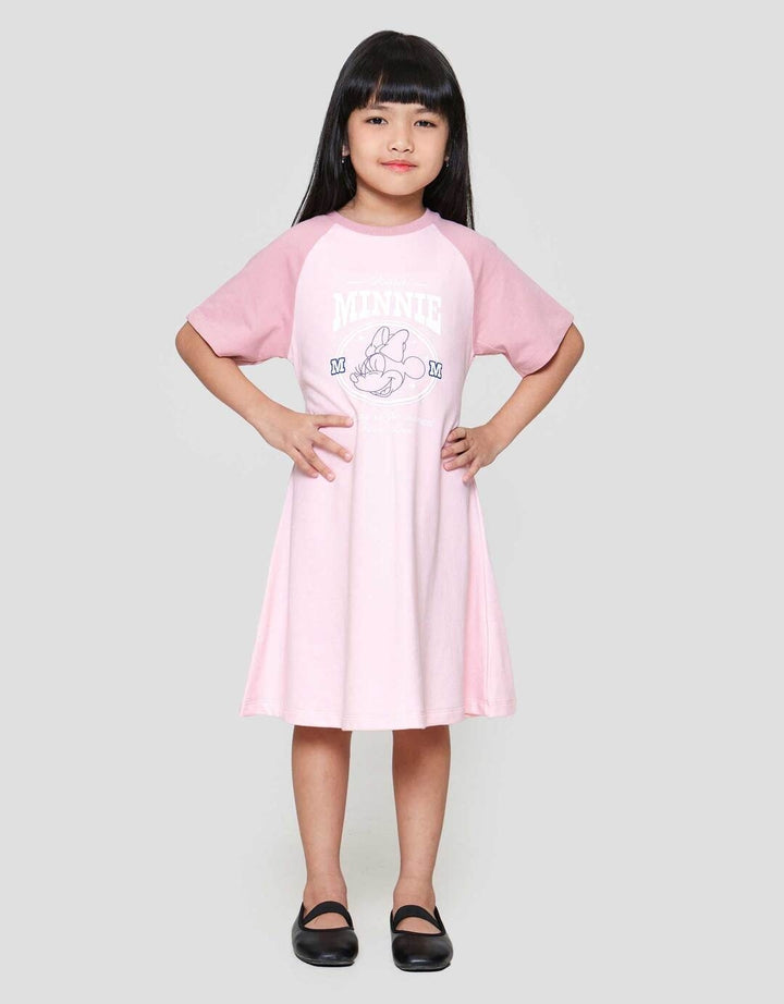 Disney Minnie Raglan Dress Anak Perempuan