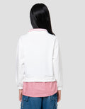 Nevada Chicago With Woven Pink Ribbon Sweater Anak Perempuan