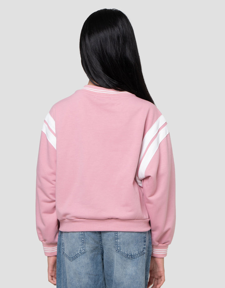 Nevada Varcity Embro Number Ribbon Jaket Bomber Anak Perempuan