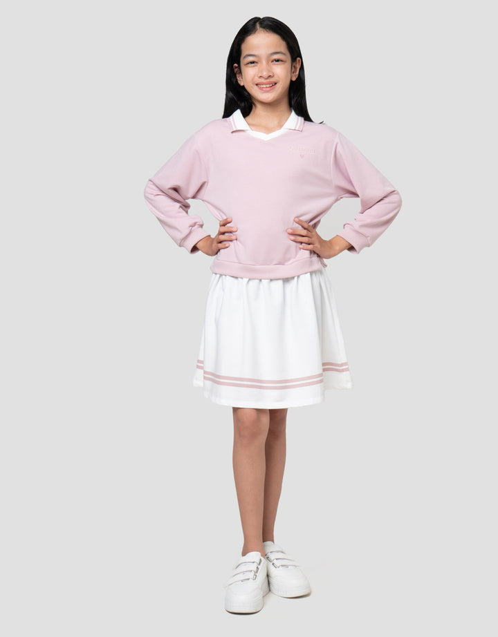 Nevada Kerah Wangki Bordir Dress Anak Perempuan