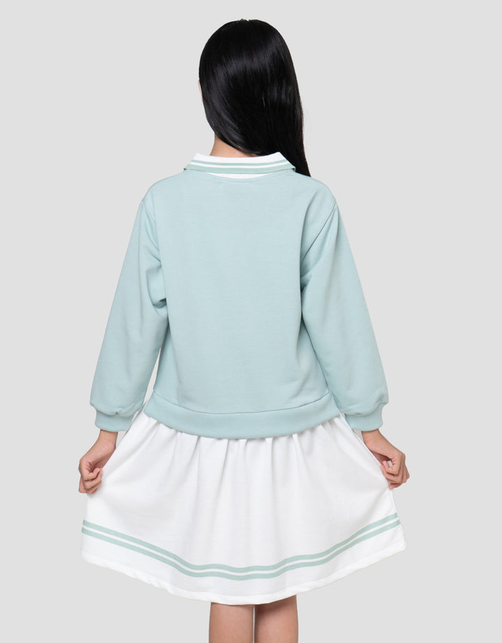 Nevada Kerah Wangki Bordir Dress Anak Perempuan