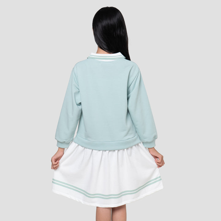 Nevada Kerah Wangki Bordir Dress Anak Perempuan