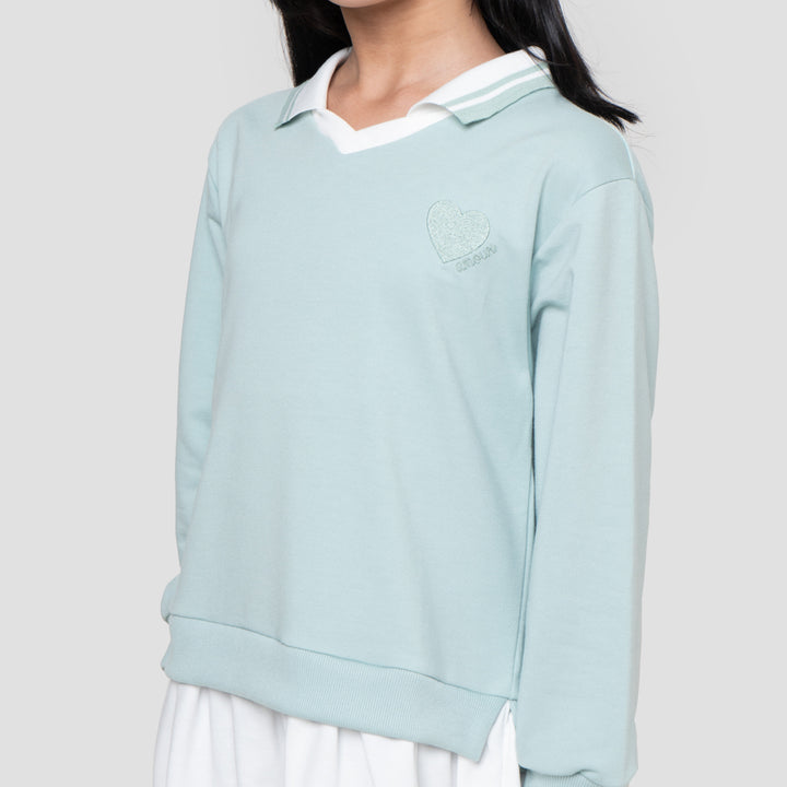 Nevada Kerah Wangki Bordir Dress Anak Perempuan