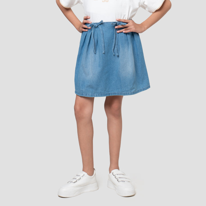 Nevada Lipit Aplikasi Pita Celana Rok Anak Perempuan