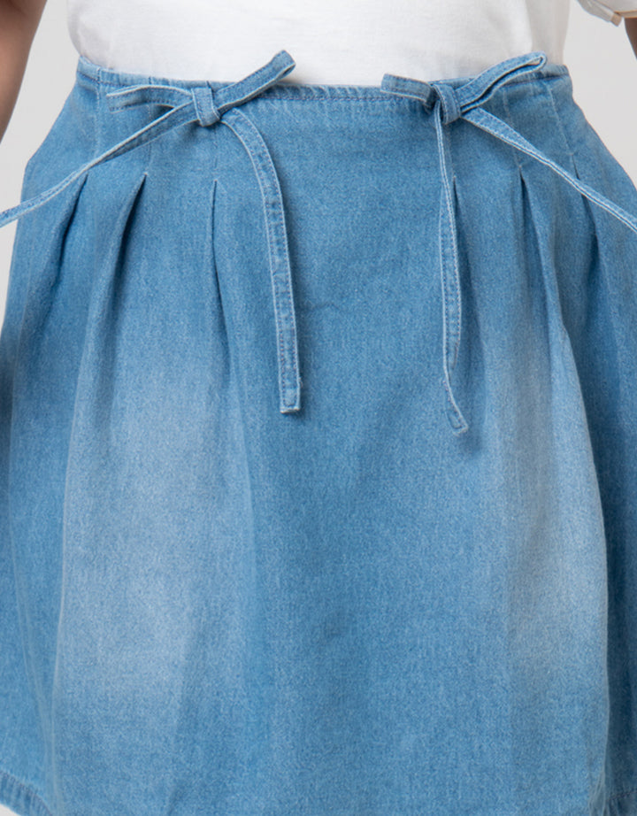 Nevada Lipit Aplikasi Pita Celana Rok Anak Perempuan