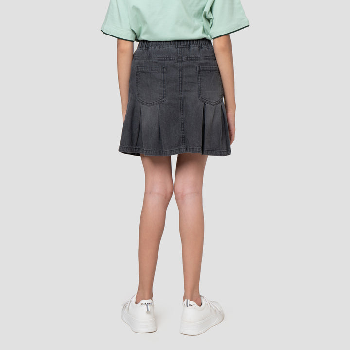 Nevada Lipit Kantong Tempel Kotak Celana Rok Anak Perempuan