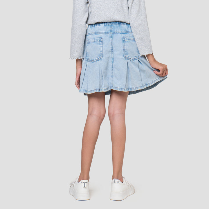 Nevada Lipit Kantong Tempel Miring Celana Rok Anak Perempuan