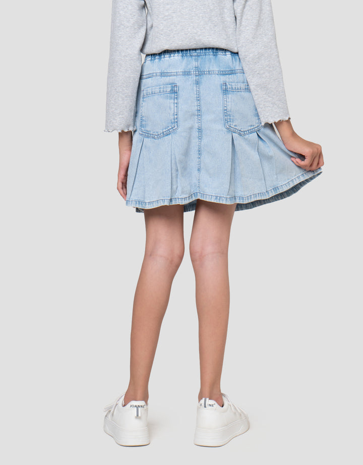 Nevada Lipit Kantong Tempel Miring Celana Rok Anak Perempuan