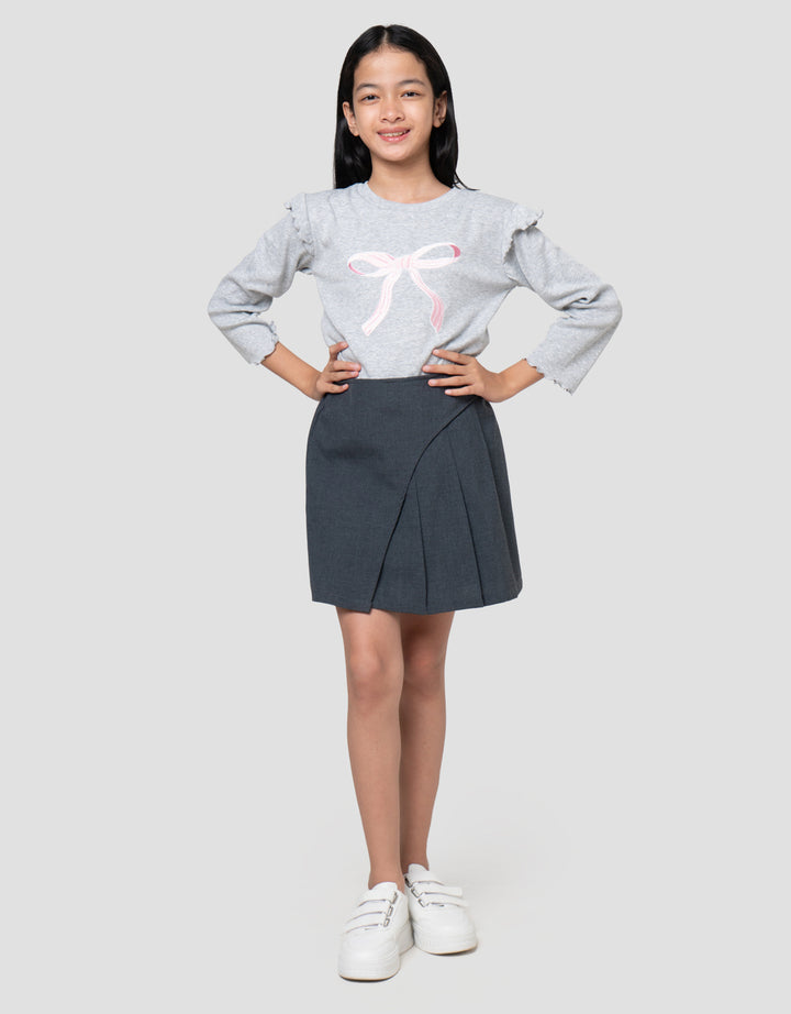 Nevada Lipit Kancing Celana Rok Anak Perempuan