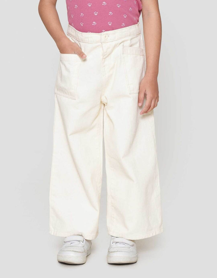 Little M Wide Leg With Contrast Stitch Celana Anak Perempuan