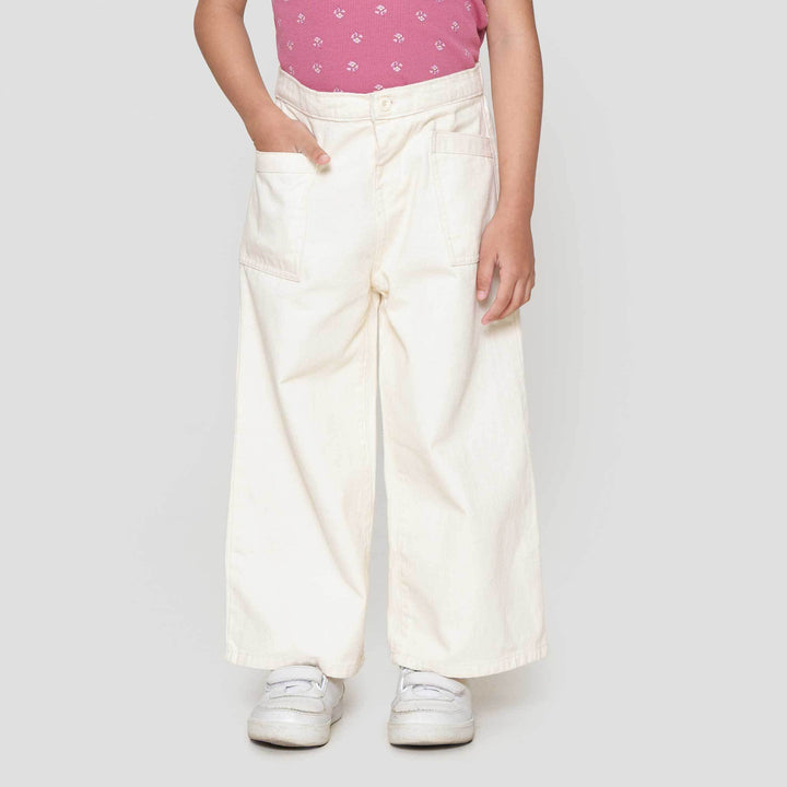 Little M Wide Leg With Contrast Stitch Celana Anak Perempuan