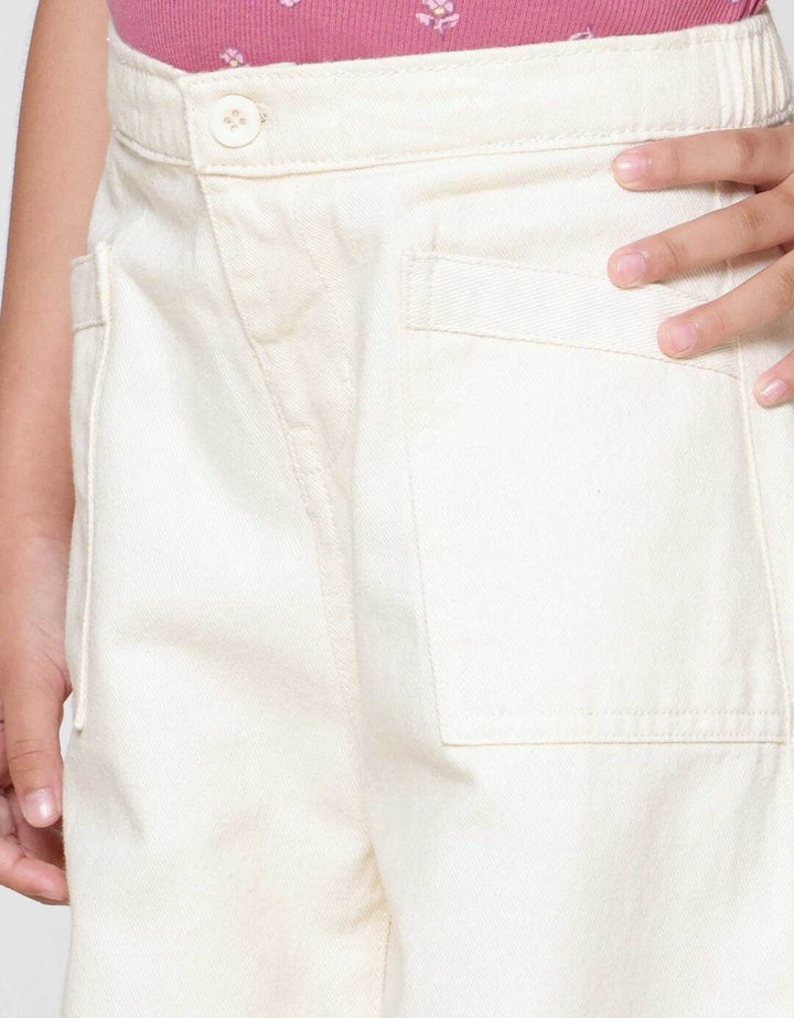 Little M Wide Leg With Contrast Stitch Celana Anak Perempuan