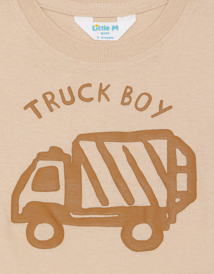 Little M Print Truck Pakaian Set Anak Bayi