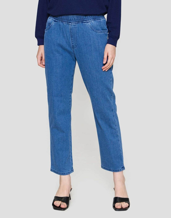 Connexion Drawstring Denim Jogger Wanita