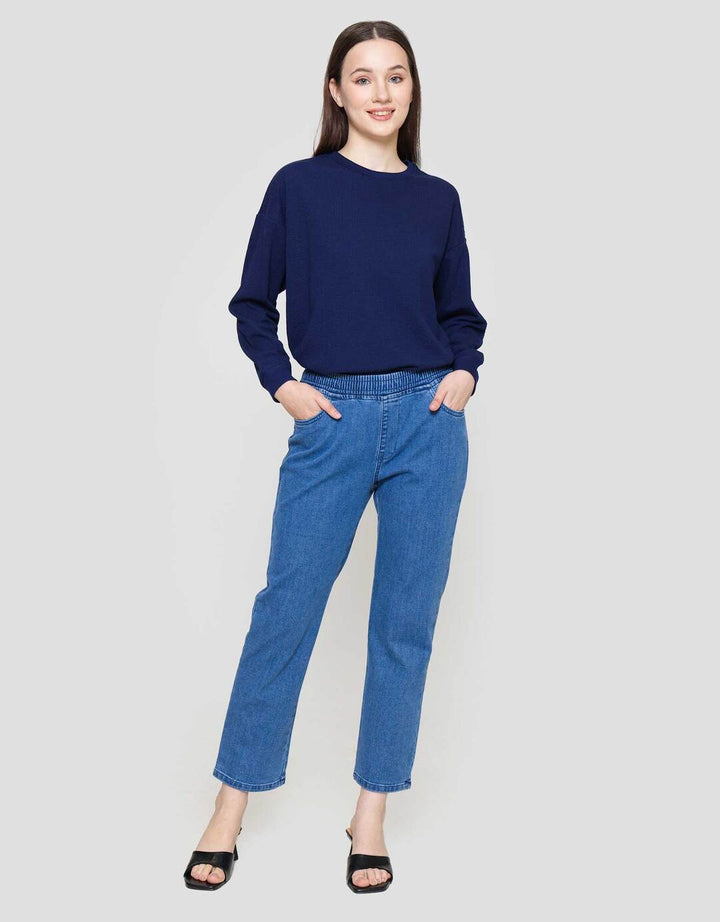 Connexion Drawstring Denim Jogger Wanita