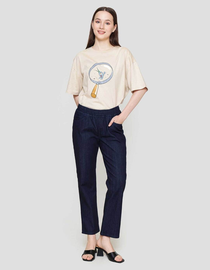 Connexion Drawstring Denim Jogger Wanita
