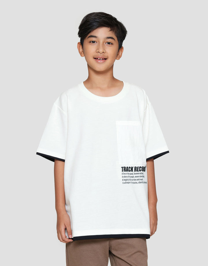 Nevada Terry Front Pocket With Small Print Kaos Anak Laki-laki