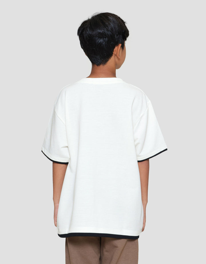 Nevada Terry Front Pocket With Small Print Kaos Anak Laki-laki