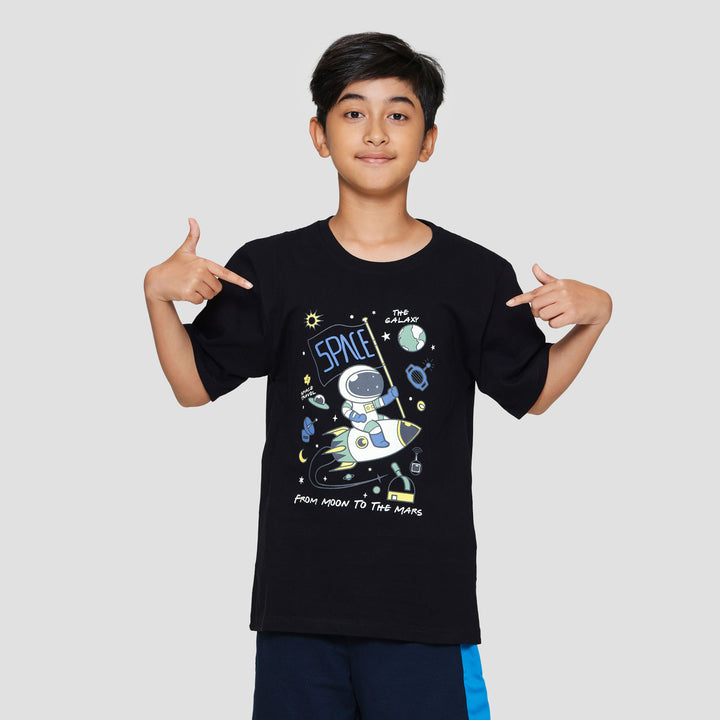Nevada Print Two Sided Astronaut From Moon Kaos Anak Laki-laki