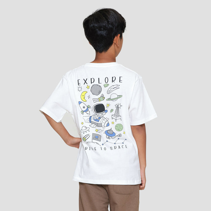 Nevada Print Two Sided Astronaut Explore Kaos Anak Laki-laki