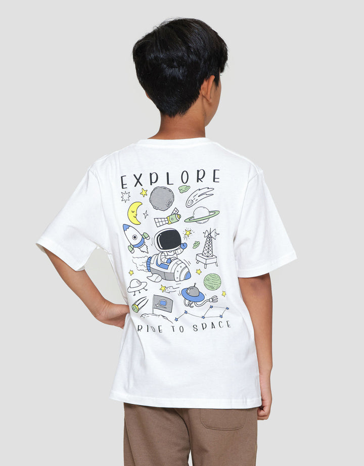 Nevada Print Two Sided Astronaut Explore Kaos Anak Laki-laki