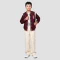 Nevada Varsity Contrast Sleeve Curve With Embro Jaket Anak Laki-laki